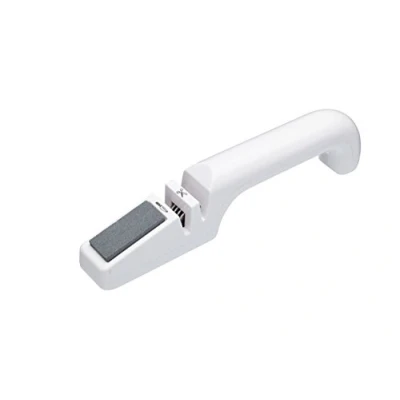 Image de Kitchen Craft Aiguiseur à Couteaux et Ciseaux 3 en 1, Pierre Aiguiser Incluse, 22 x 4.5 cm Blanc