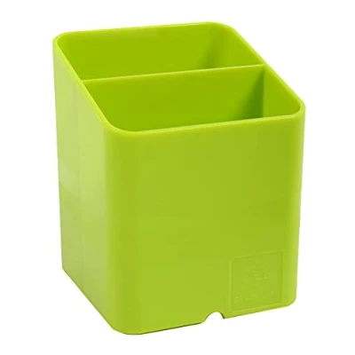 Image de Exacompta Réf. 67725D carton de 10 Pots à crayons PEN CUBE Iderama Avec 2 compartiments taille et hauteur différentes Dimensions 7,4x7,4x9,3 cm Couleur vert anis