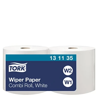 Image de Tork 130040 Papier d&#039;essuyage multi usages Premium, compatible avec le système W1 / 2 plis 510m x 36,9 cm 1 bobine Blanc