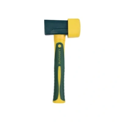 Image de Leborgne, Massette Batipro Avec Embout de Rechange, Outil 2 En 1, Manche Ergonomique Tri Matière Novamax, Acier Au Carbone Forgé et Trempé/Caoutchouc, Poids: 1,2 Kg (Fer)
