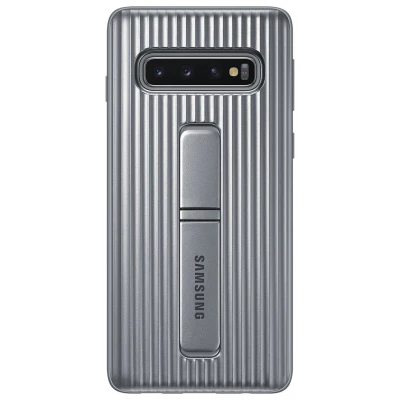 Image de Coque renforcée avec fonction Stand pour Galaxy S10 Argent Neuf