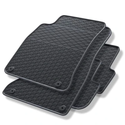 Image de Mossa Tapis de Sol en Caoutchouc adapté pour Audi A4 B8 (2008 2015) Voiture Noir