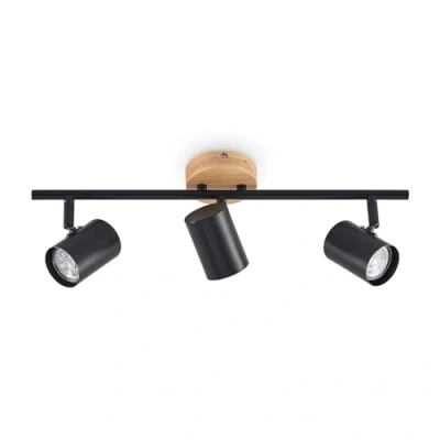 Image de Lindby Plafonnier Xiomara à intensité variable (Moderne) en Noir Métal e. a. pour Salon &amp; Salle manger (à 3 lampes, GU10), Luminaire Plafonnier, Lampe Plafond, Eclerage Eclairage