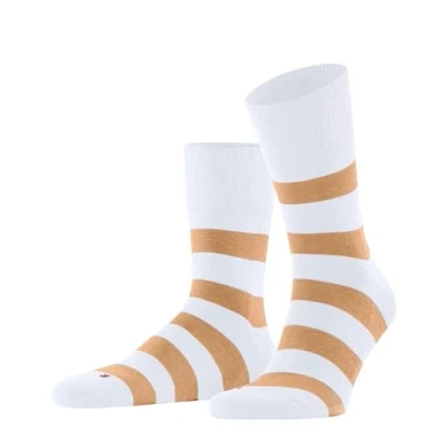 Image de Falke Block Stripe Chaussettes, Taille: 42 43, White