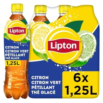 Image de Lipton Ice Tea Citron Vert Pétillant 6 x 1,25L Pack