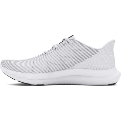 Image de Under Armour Homme UA Charged Speed Swift Chaussures de Course, White/Mod Gray/Black, 38.5