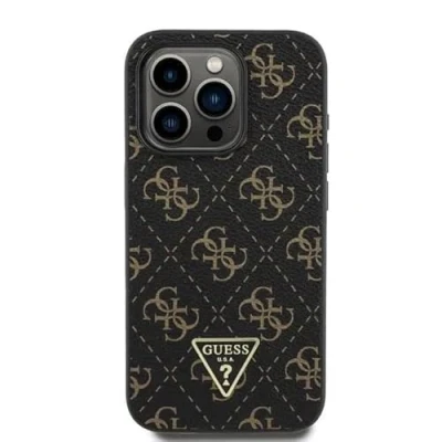 Image de Étui Guess pour iPhone 16 Pro 6.3 noir étui rigide New 4G Triangle Neuf