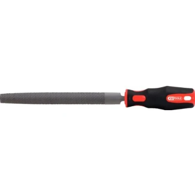 Image de KS TOOLS 157.0126 Lime demi ronde bâtarde emmanchée, L.250 mm Poignée bi matière