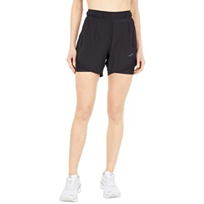 Image de Shorts Brooks Chaser 5&quot; 2 en 1 XS Noir pour homme Confort optimal et liberté de mouvement vos courses.
