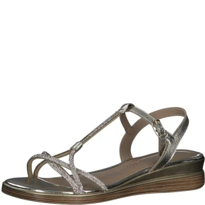 Image de MARCO TOZZI Sandale cale by Guido Maria Kretschmer 2 28260 42 Femme, Platine Comb, 39 EU