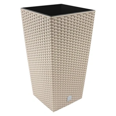 Image de Prosperplast Pot de fleurs Rato Square, avec insert plantation (mocca, l 40 x h 75 p cm)