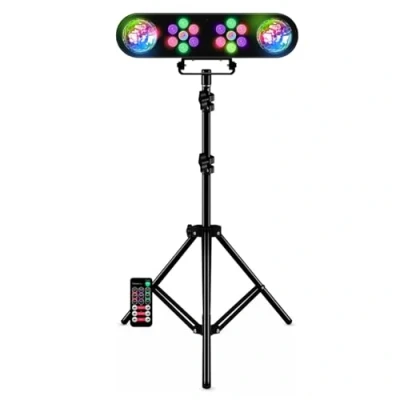 Image de Mooving Light LEDBAR ASTRO RC Support lumineux avec 2 effets : 2x7 LED et RVBB télécommande Pied téléscopique 0,7 à 1,7m
