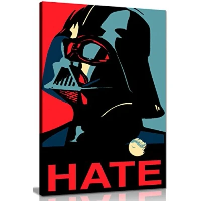 Image de Star Wars Dark Vader Pop Art Impression sur toile Motif 24 x 16 cm