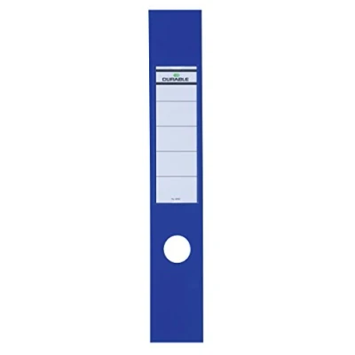 Image de Durable 809006 Ordofixetiquette Adhésive pour Dos de Classeur 70 mm Format 60 x 390 Coloris Bleu Sachet 10