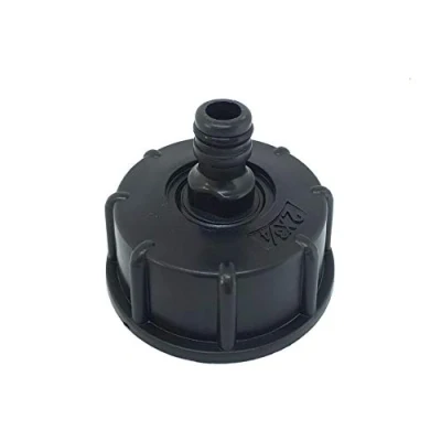 Image de 1x Raccord/Bouchon S60x6 mamelon raccord rapide et joints, pour cuve 1000 litres IBC