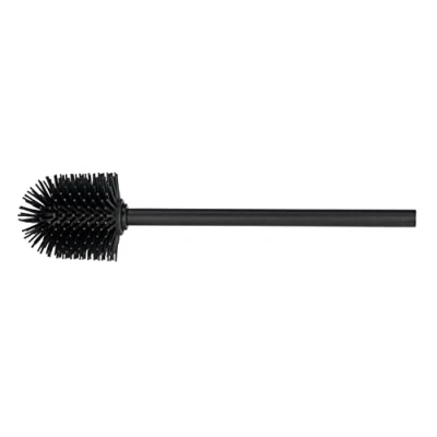 Image de WENKO Brosse de rechange silicone avec manche Ø 8 cm WC rechange, tête en Noir