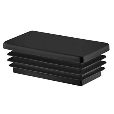 Image de Bouchon pour Tube rectangulaire Capuchon 40x20 mm Noir 5 pcs. Plastique Embout Bouchons d&#039;obturation 4x2 cm EMFA®.