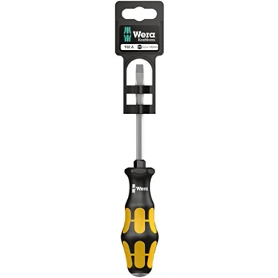 Image de Wera 05100085001 932 A SB Tournevis pour vis à fente, 1,0 x 5,5 100 mm, Noir/jaune