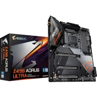 Image de GIGABYTE Z490 AORUS Ultra Intel LGA 1200 ATX Motherboard (Direct 12+1 Phases Digital VRM Design, WiFi 6 802.11ax, 2.5GbE LAN, RGB Fusion 2.0, USB 3.2 Gen 2, Type C)