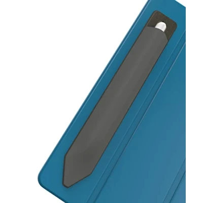 Image de MyGadget Étui Stylet pour Apple Pencil (1ère &amp; 2ème Génération) Porte Crayon élastique Autocollant Tablette iPad en Lycra Cuir PU Gris
