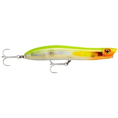 Image de Rapala Leurre de Pêche MaxRap Walk&#039;N Roll Construction ABS Mer &amp; Eau Douce Flottant Profondeur Nage Surface Taille 10cm / 13g Fabriqué en Estonie Flake Hot Chartreuse