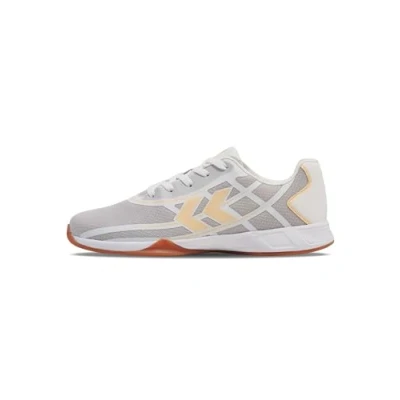 Image de hummel Femme Root Elite Chaussure de Handball, Blanc/Orange, 42.5 EU
