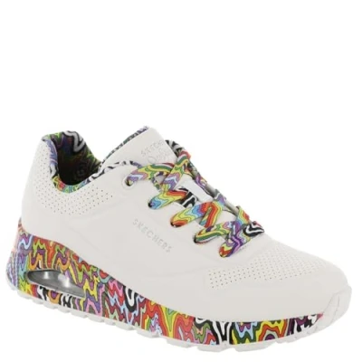 Image de Skechers UNO JEN Stark Baskets basses white/multicoloured, Femme, Taille: 37.5, White/multi coloured Imitation cuir haute qualité