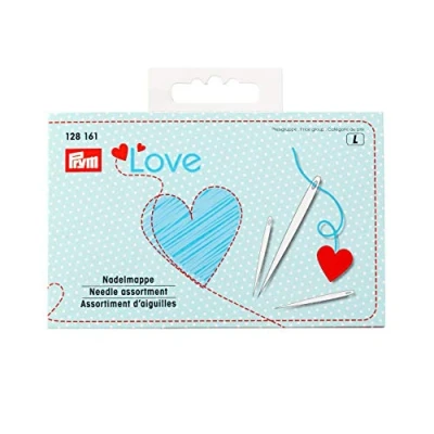 Image de PrymLove 128161 Carnet, Prym Love, 29 Aiguilles à Coudre et repriser avec enfileur, Metal, Multi Colour, 12,5 x 8 2 cm