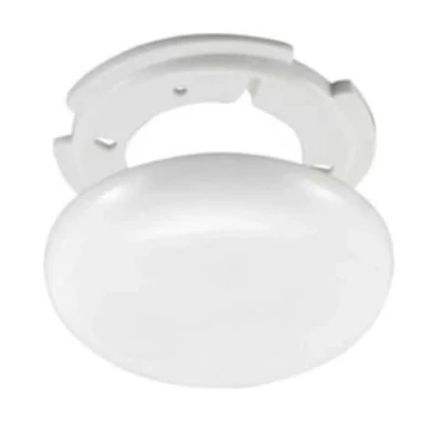 Image de Boîte de dérivation blanche Baldaquin Blanc Couvercle extra plat En PVC Super plate Diamètre : 100 mm Hauteur 1,5 cm (3 x mm)