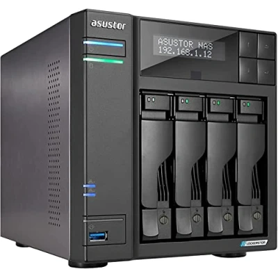 Image de Asustor Lockerstor 4 Gen2 AS6704T NAS Baies, processeur Quad Core 2,0 GHz, emplacements M.2 NVMe (PCIe 3.0), Double 2,5 GbE, Extensible à 10 Go de RAM DDR4,(sans Disque)