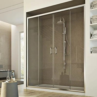 Image de Idralite Porte Douche 160 cm 185 Transparent modèle Replay 2 Portillons