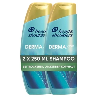 Image de Head &amp; Shoulders DERMAXPRO Lot de 2 flacons 250 ml shampoing apaisant avec anti pelliculaire et masque peau à l&#039;aloe vera actif contre les démangeaisons le cuir chevelu sec