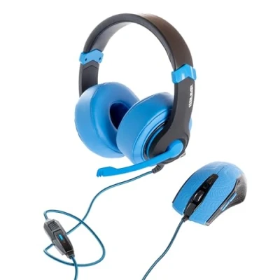 Image de Dragonwar 2en1 Combo Set (Casque de Jeu + Souris Gaming) Edition Bleu