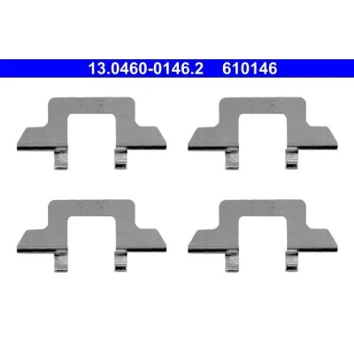 Image de ATE 13.0460 0146.2 Kit d&#039;accessoires, plaquette de frein à disque CITROËN: C3 I 3/5 portes, C2 portes