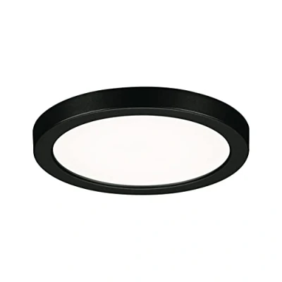 Image de Paulmann 79962 LED Panneau encastré Areo IP44 118 mm Rond INCL. 1x6,5 Watts Blanc lumière du Jour Noir synthétique plafonnier 4000 Kelvin, Matière Plastique, 6.5 W