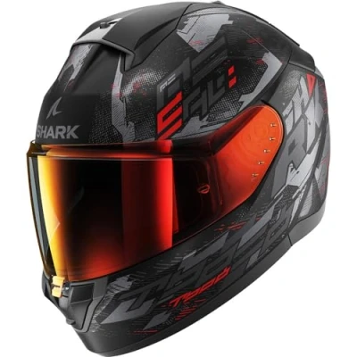 Image de SHARK, Casque Moto intégral RIDILL 2 Molokai Noir / Rouge Gris KAR, XXL