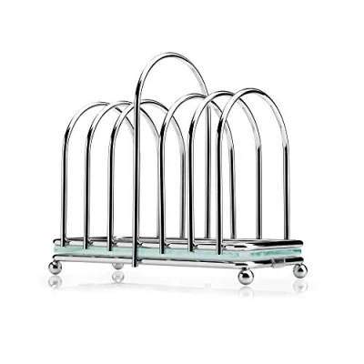 Image de KiloTM Porte toast 6 tranches avec pieds en forme de boule et poignée transport