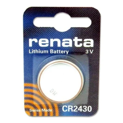 Image de 1 Pile Bouton au Lithium Renata 2430 fabriquée en Suisse.