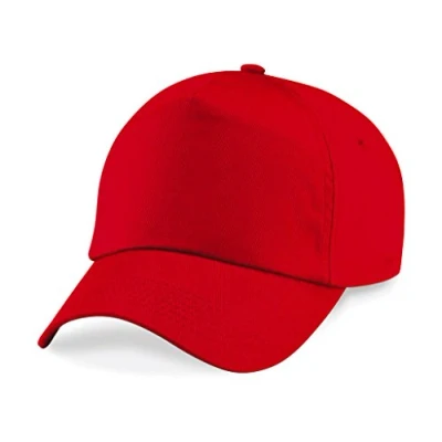 Image de Beechfield Casquette unie 100 % coton enfant Taille unique Rouge brillant