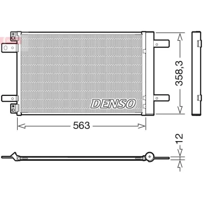 Image de DENSO DCN21032 Condenseur De Clim avec déshydrateur R 134a PEUGEOT: 308 II 3/5 portes, SW 2, 3008 SUV, CITROËN: C4 Picasso Jumpy III Van