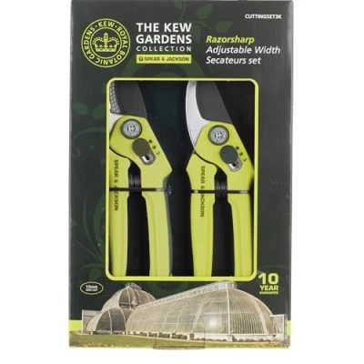 Image de Neill Tools T/A Spear Jackson Razorsharp &amp; Kew Gardens CUTTINGSET3K Bypass + sécateur à enclume Lot