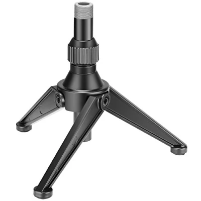Image de Neewer Mini trépied pliable en fer pour microphone de bureau, hauteur réglable 12,5 à 19 cm conférences, podcasts, chat ligne, réunion, capture d&#039;écran et plus encore (NW 050)
