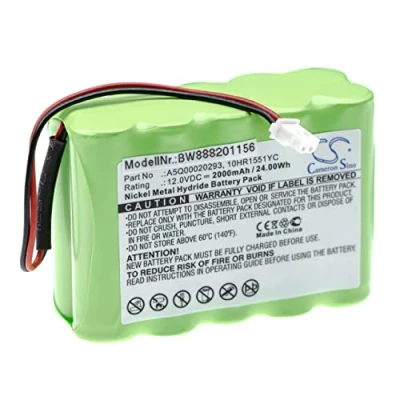 Image de vhbw 1x Batterie Remplacement pour Siemens A5Q00020293, IAB1201 8, 10HR1551YC système d&#039;alarme (2000mAh, 12V, NiMH)