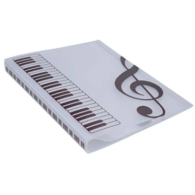 Image de Dossier de rangement pour partitions musique Format A4  40 pochettes G Clef White