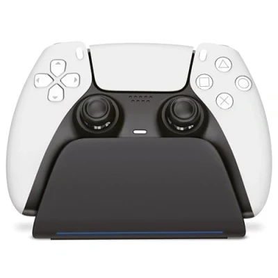Image de Geekhome Chargeur de Manette Playstation 5 Indicateur d&#039;état Charge RVB Design ajusté Support Mural PS5 Câble USB Station pour Dualsense &amp; Edge
