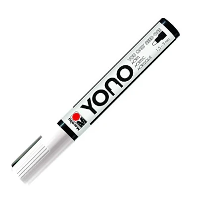 Image de Marabu 12400103070 YONO Marqueur acrylique polyvalent avec pointe ogive japonaise, à base d&#039;eau, résistant la lumière et l&#039;eau pour presque tous les supports, 1,5 3 mm