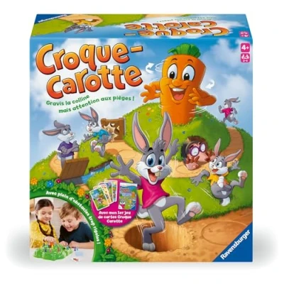Image de Ravensburger Croque Carotte Jeu de société Enfants et Parents Parcours Rigolo Inclus Cartes Exclusif 2 à 4 Joueurs partir Ans Mixte 20948 Version française