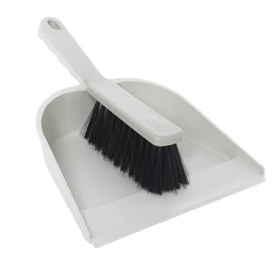 Image de York balayette et Pelle avec Caoutchouc Kit de Balayage Manuel Fabriqué en granulés écologique (Gris), 8,5 x 5,5 2,5 cm