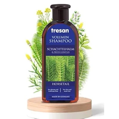 Image de Tresan shampooing prêle pour cheveux fins et sans force hydratation quotidienne, désintoxication, antioxydant, parabens gluten, 300 ml