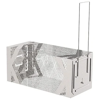 Image de ZZDZW PièGe À Souris, Humain PièGes Rat Cage Convient Aux Souris Accrocheuses Ou Hamsters, Respectueux des Animaux Piege Reutilisable (Size : Silver (25cm 11cm))